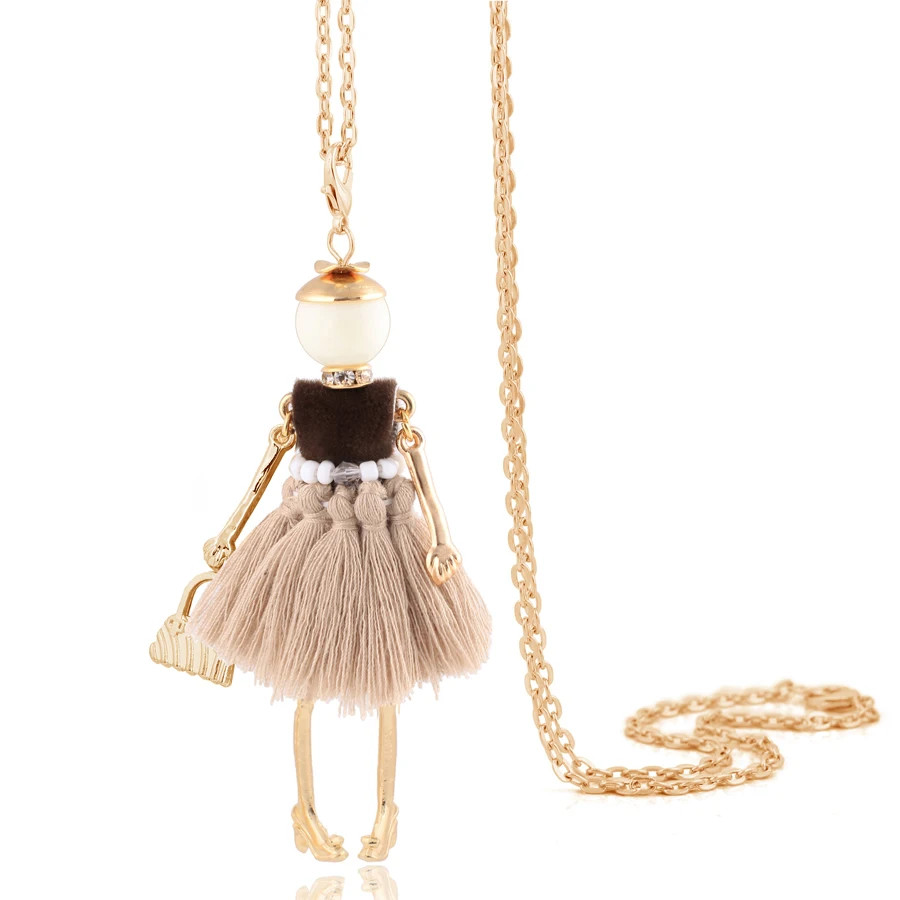 Statement Pendant Necklace Long Chain Lady Charm Jewelry Women Trend Style 1 Pc