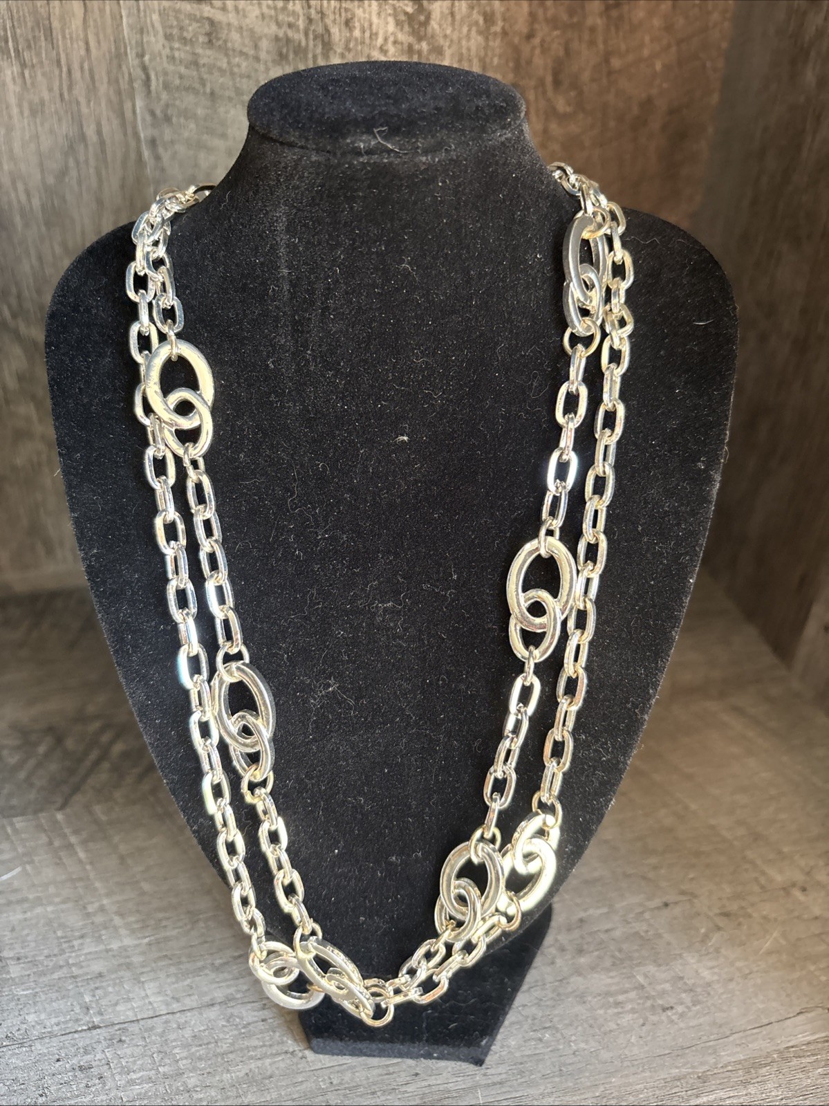 Anne Klein Long Silver Tone Chain #208