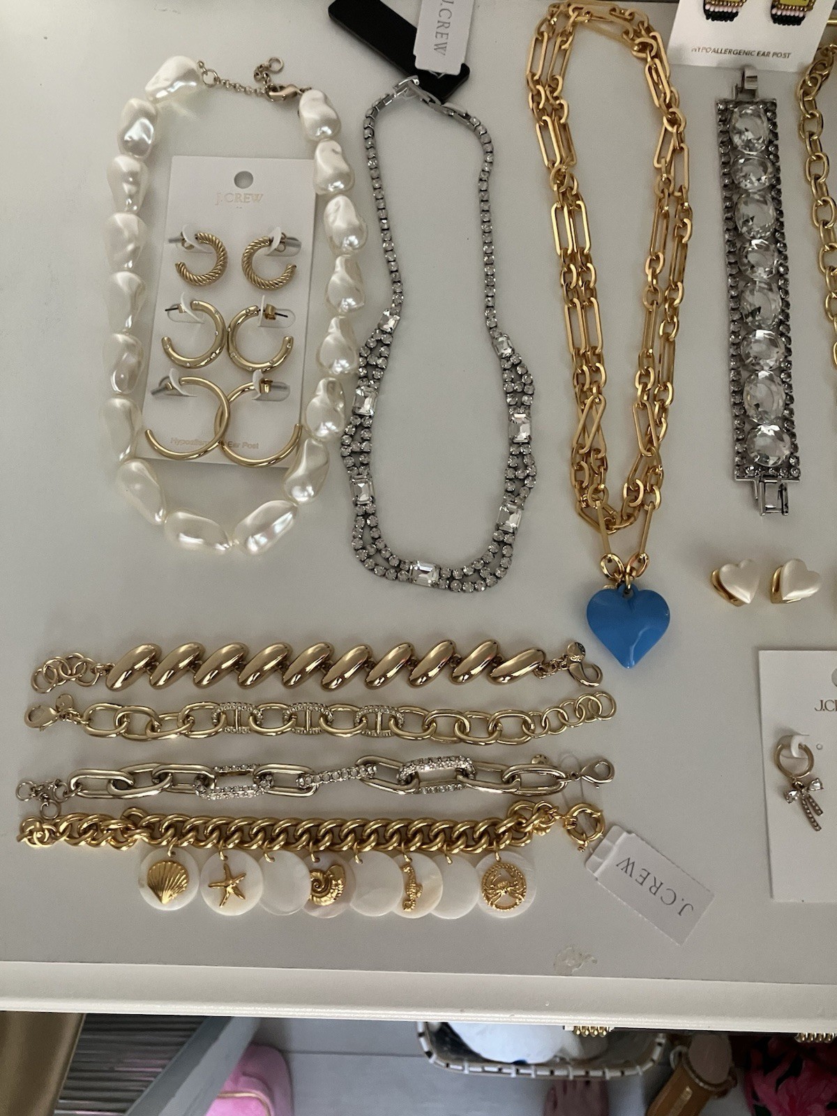 Brand New Current 25 Piece Lot Of J Crew Retail Necklaces, Earrings And Bracelet