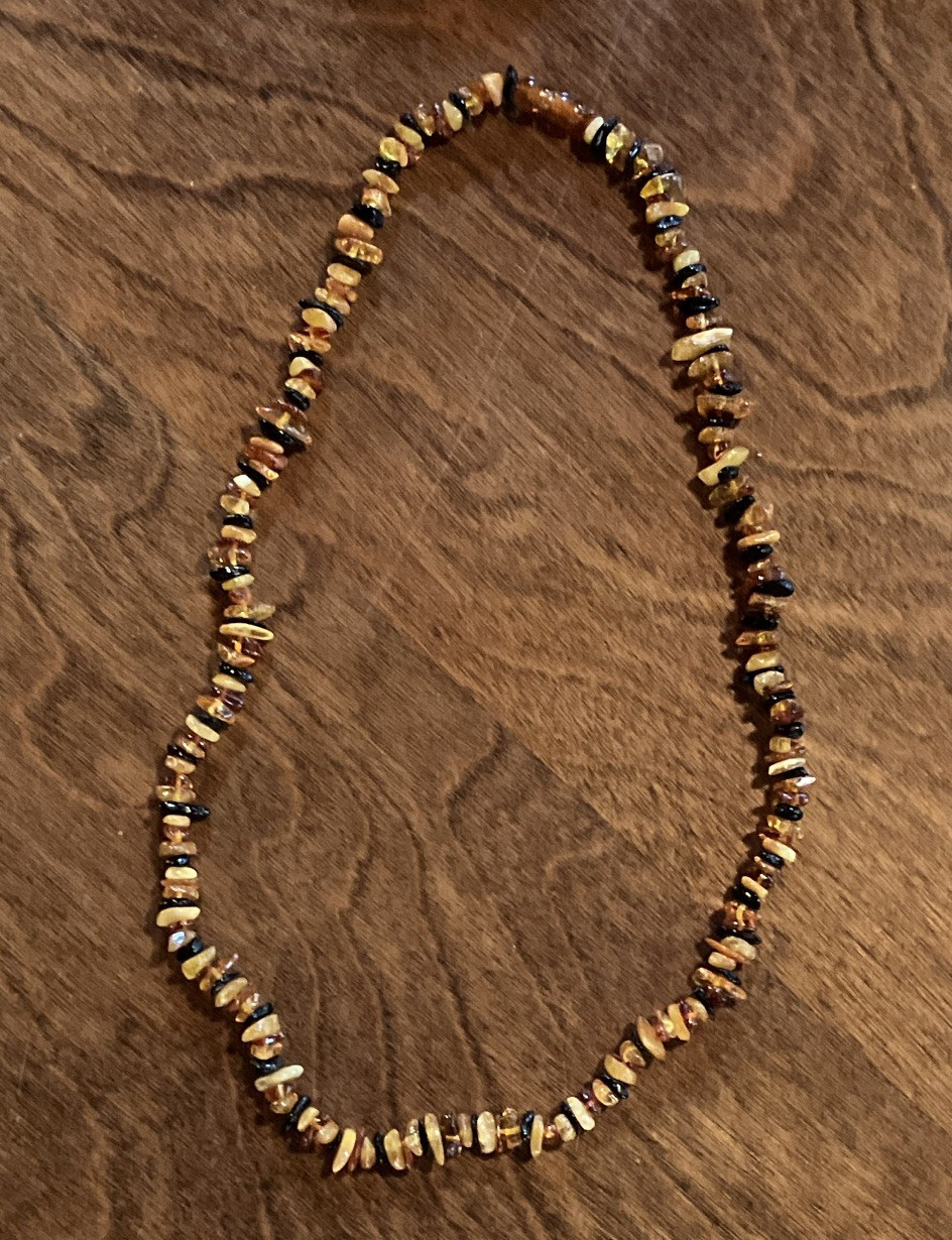 Carnelian Heishi Brown Black Beige Beaded Necklace