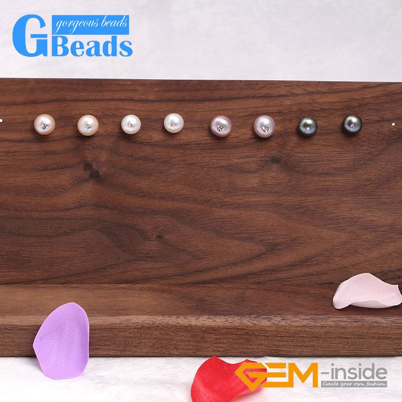 Earrings Women Natural Cultured Freshwater Pearls Sliver Plated Stud Jewelry