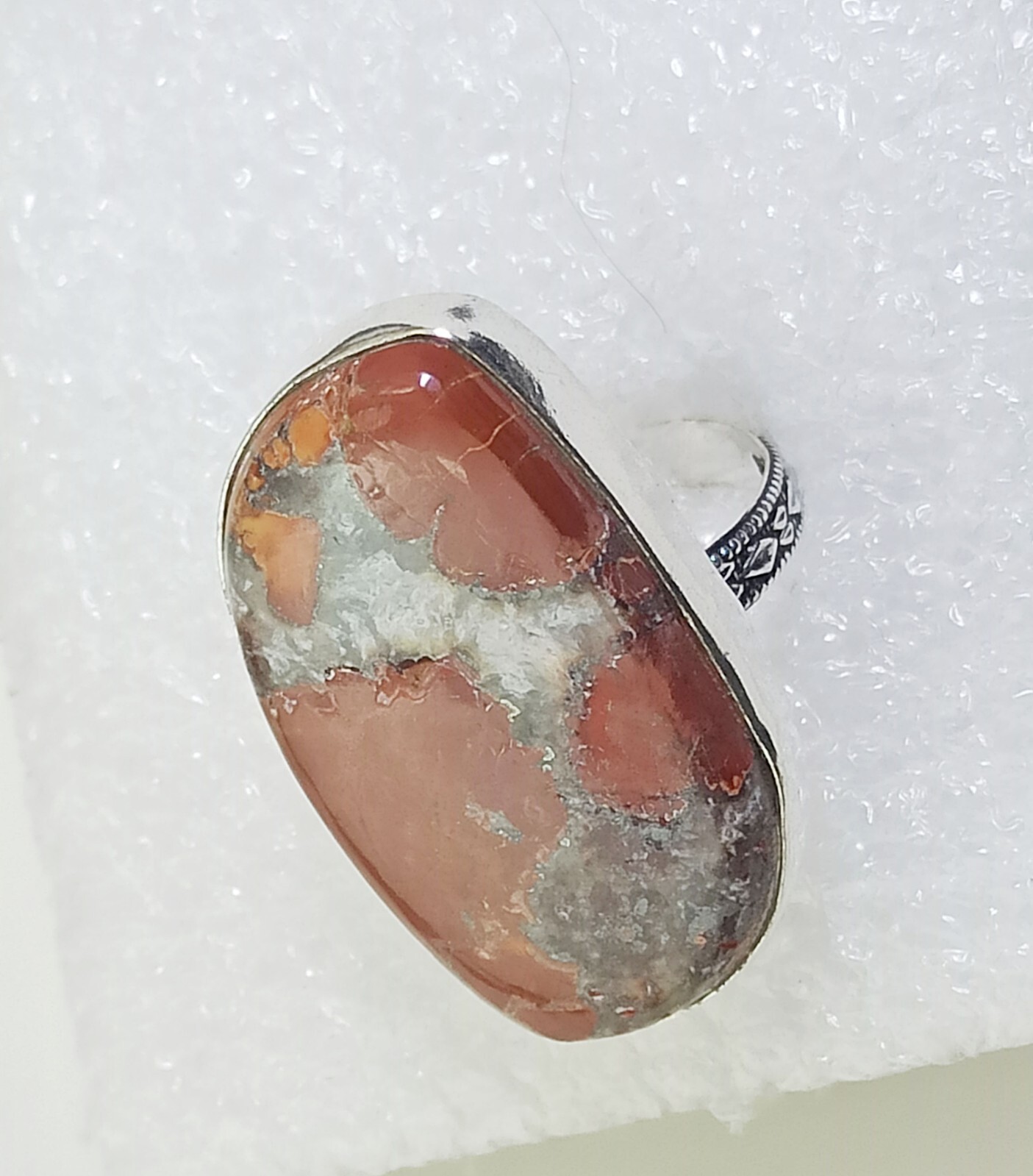Top Maligano Jasper Handmade Gemstone Ring Jewelry Ring Size 8.5 inches