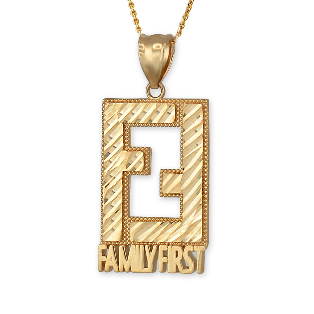 Family First Gold DC Pendant Necklace
