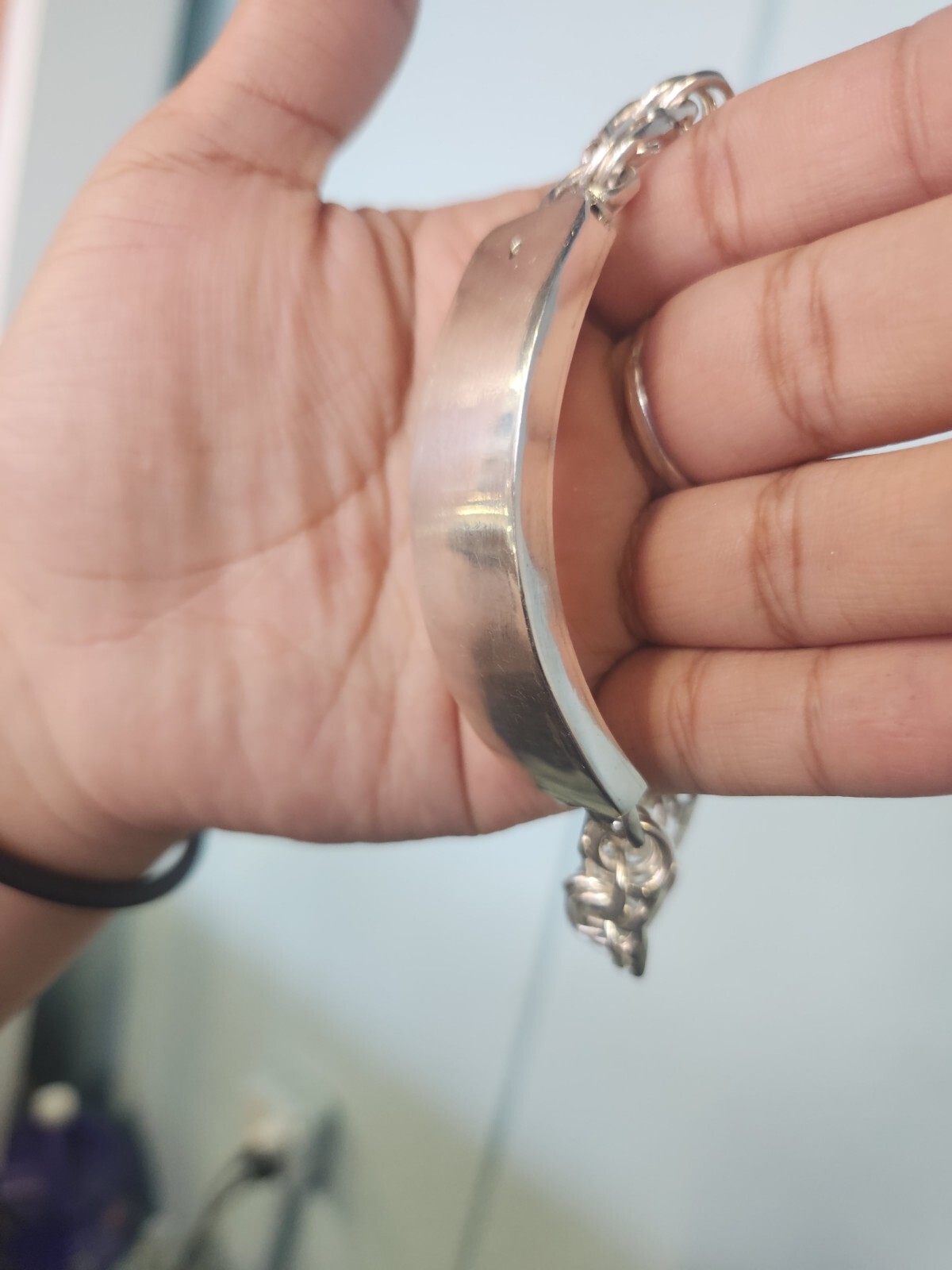 100g 925 Sterling Silver Bracelet Chino Link Custom Lock 8Inch 8MM Men Man
