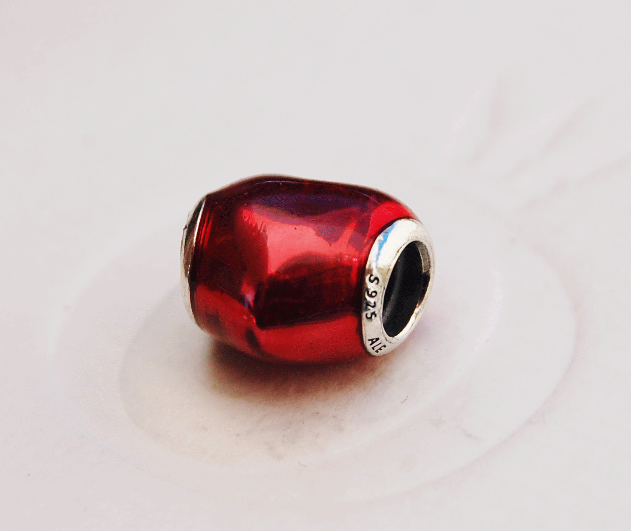 Genuine Pandora Silver “In My Heart” Charm – Fuchsia Heart Beat – 791814EN62