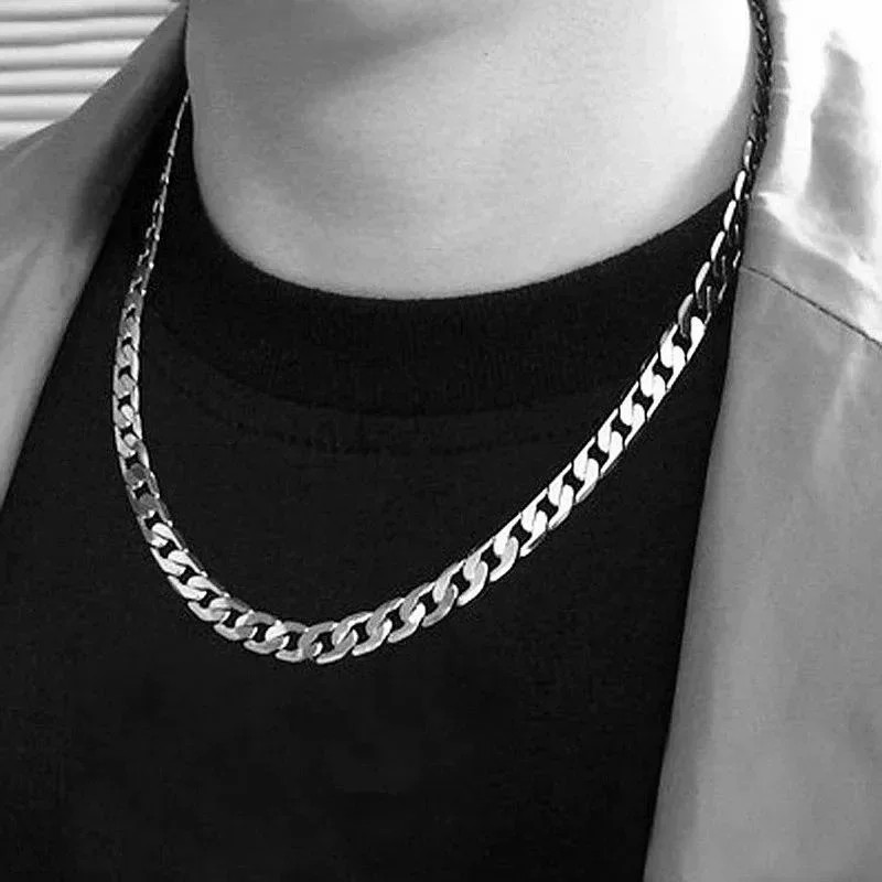 925 Sterling Silver Necklace For Men’s women 16/18/20/22/24 Inches Classic 6MM C