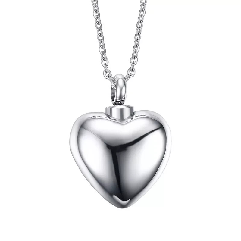Steel Keepsake Memorial Urn Pendant Necklace Cremation Jewelry for Ashes