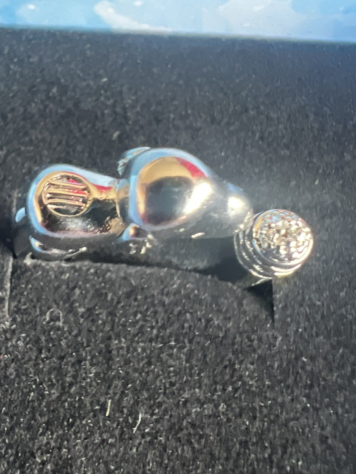 Peanuts Snoopy With Bowl Adjustable Silver Tone Ring One Size Fits All Pet Lover