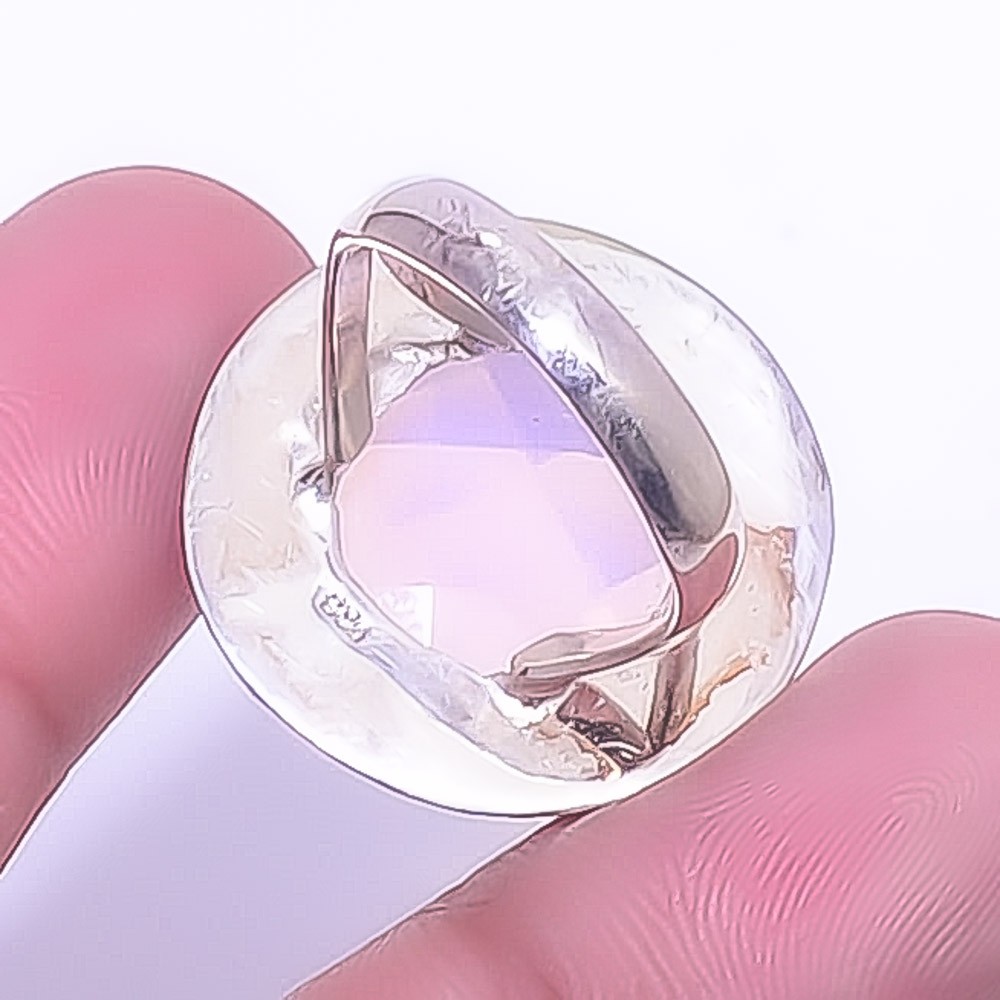 Milky Opal Handmade 925 Sterling Silver Jewelry Ring s.7.5 A310