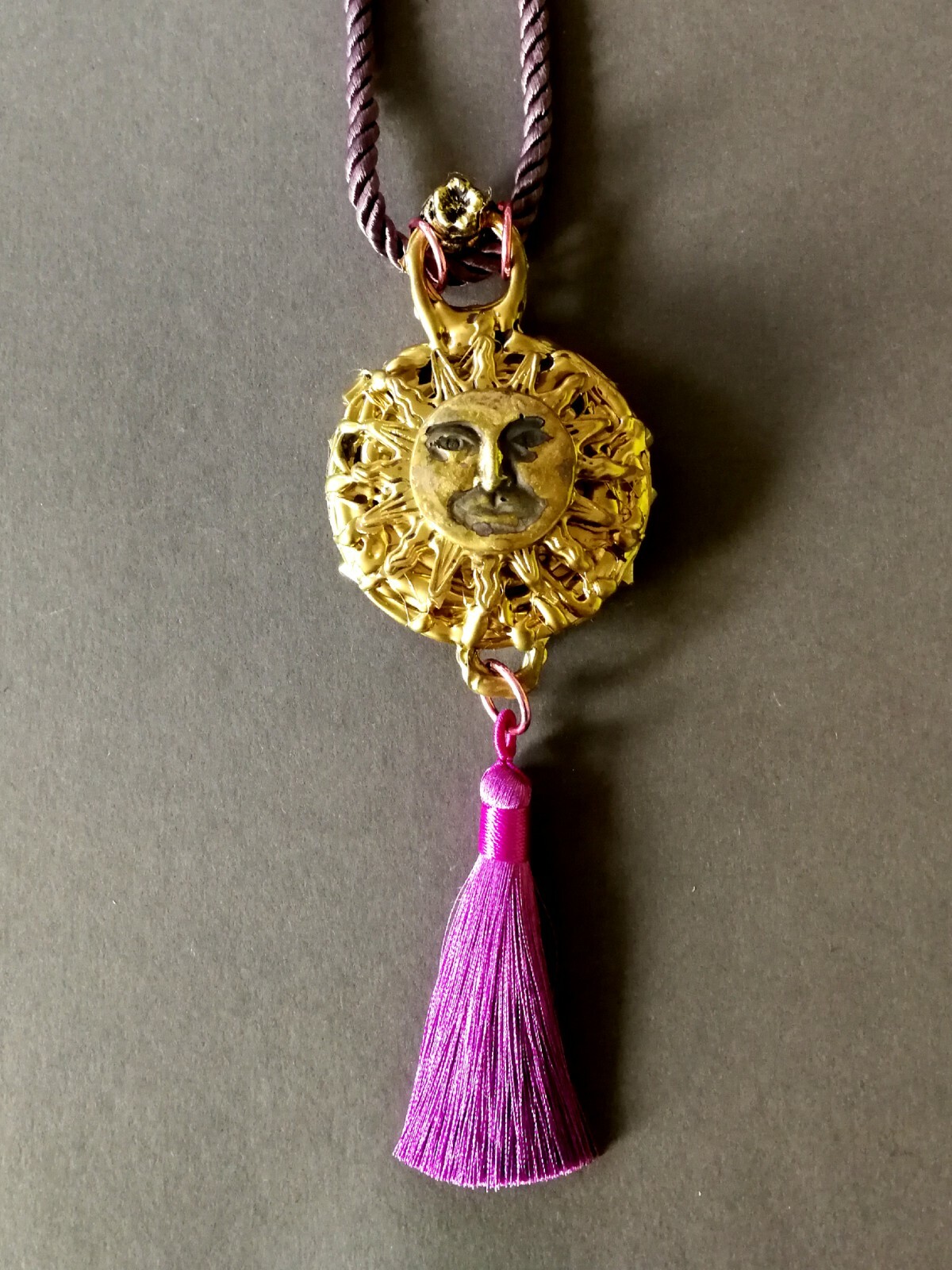talisman protection evil eye amulet pendant necklace charm sun jewelry dragon by