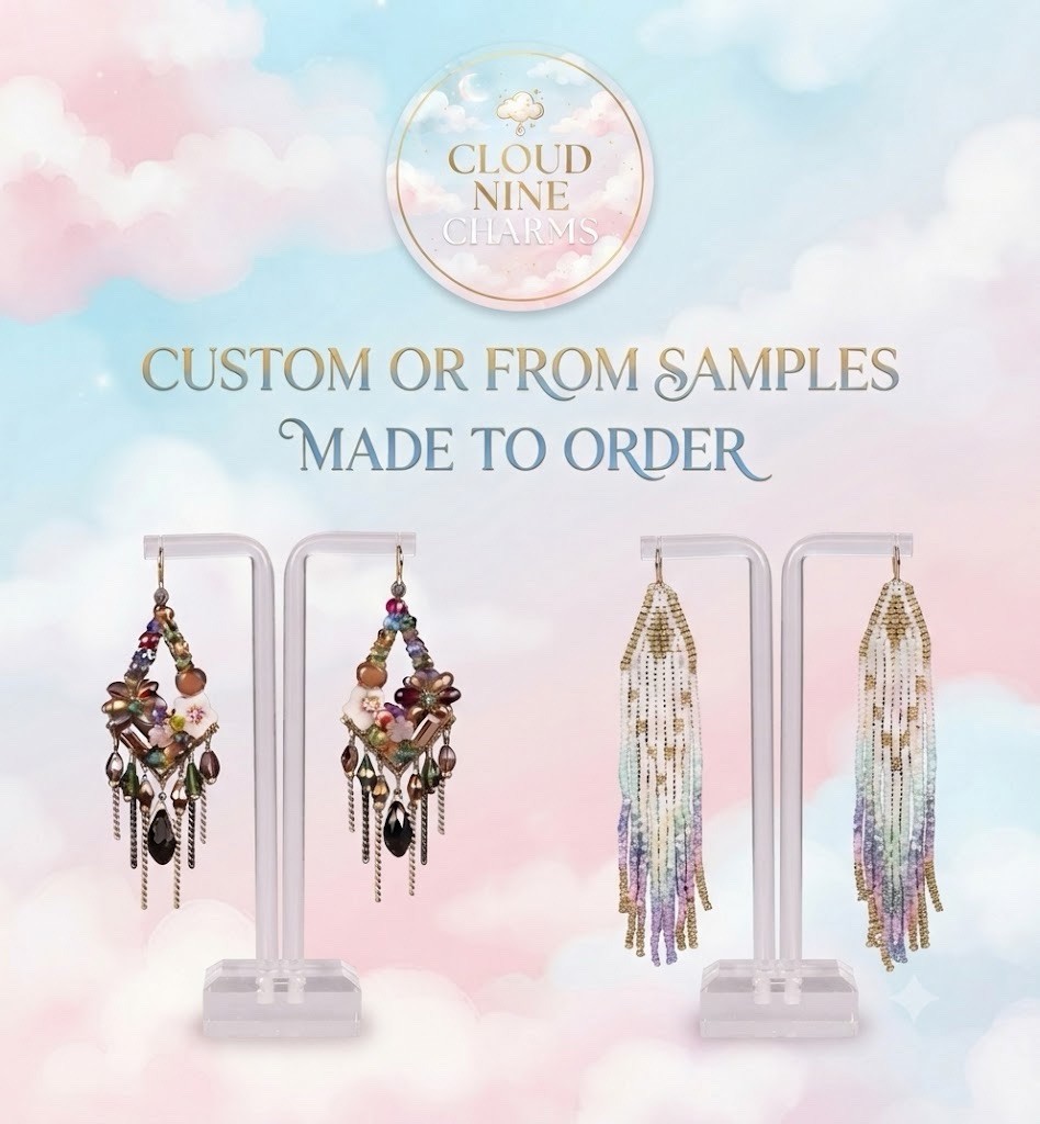 Custom Handmade Beaded Earrings | Made to Order | Cloud Nine Charms
