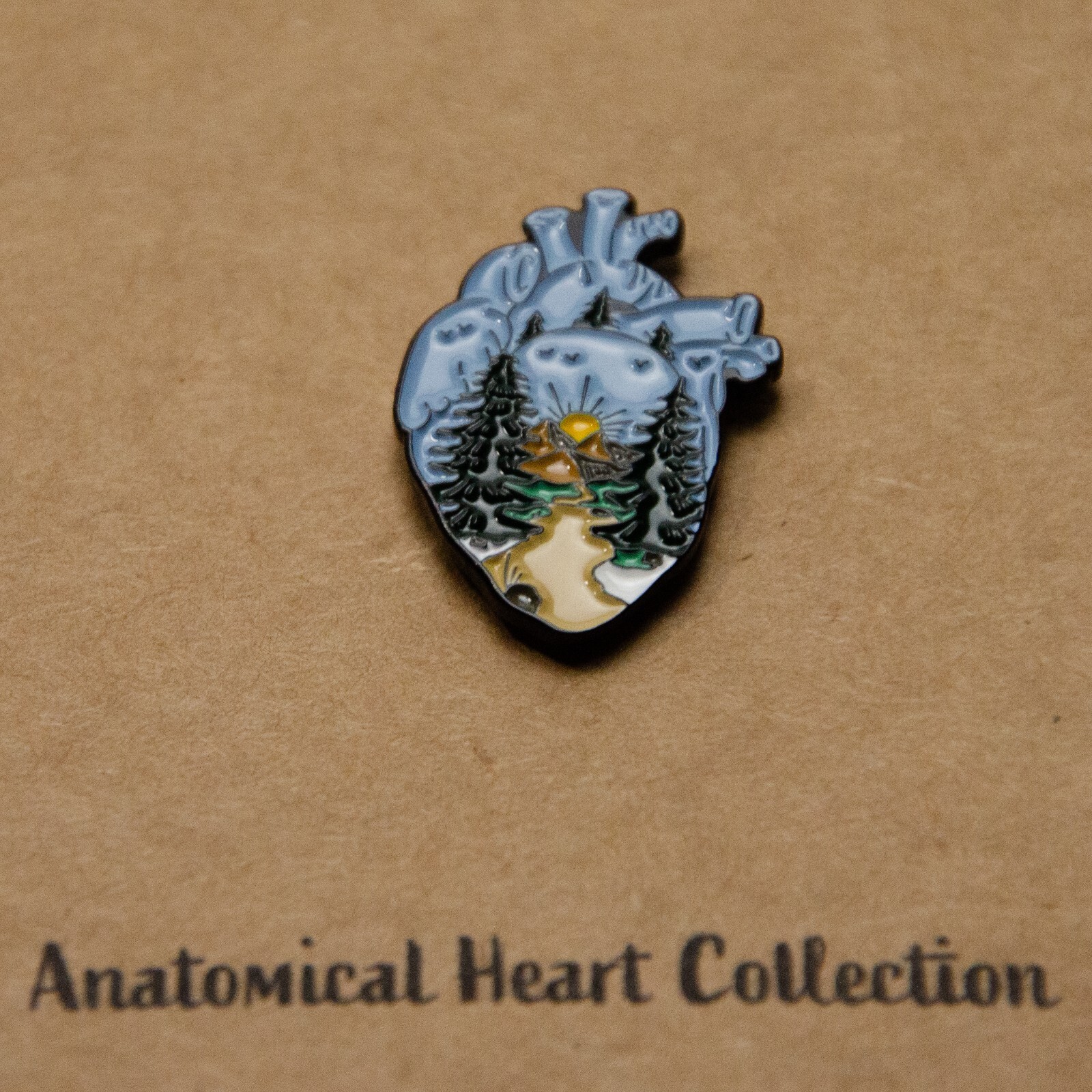 Travel Forest Nature Anatomical Heart Metal Pin Jewelry Gift – FREE SHIPPING