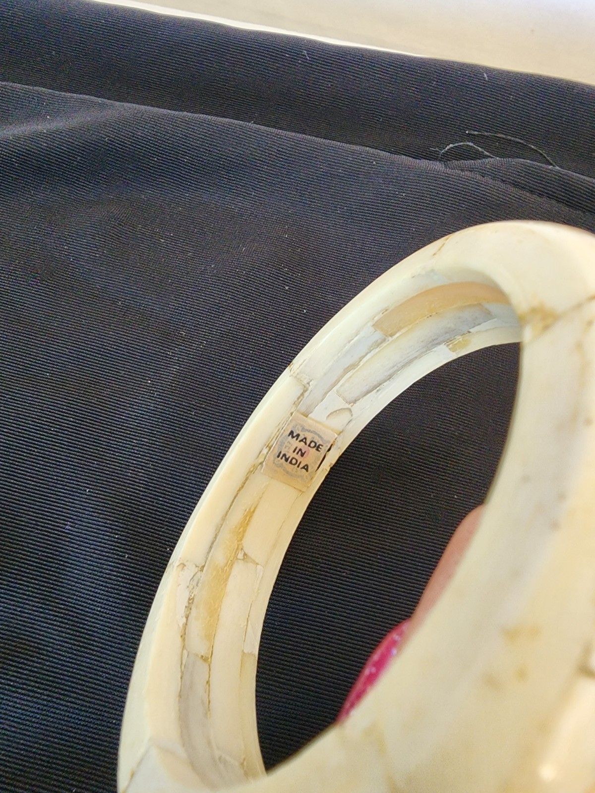 Natural Buffalo Bone Bangle Bracelet Jewelry Bohemian Vintage Off – White India