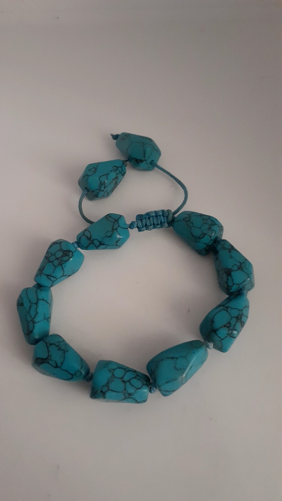 Turquoise Composite Bead Adjustable Bracelet