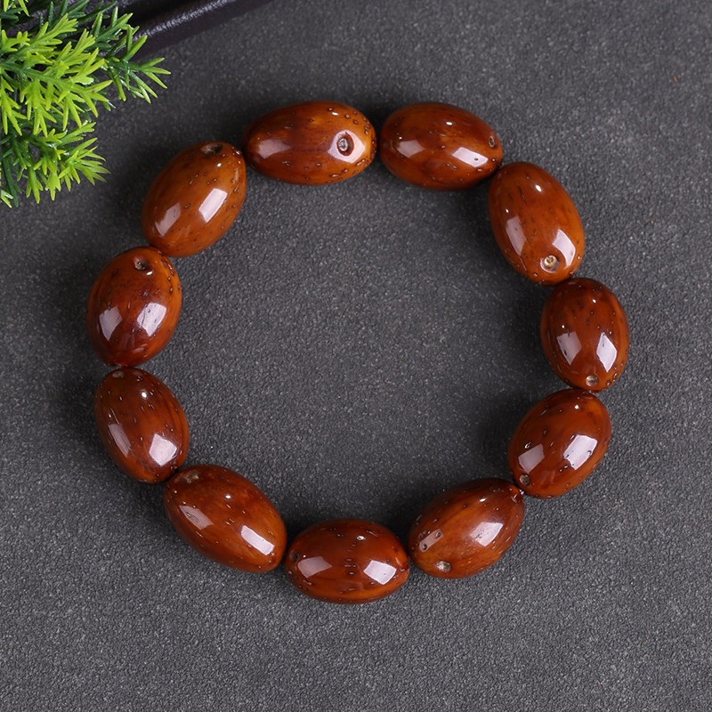 10-20mm Purple Gold Rat Bodhi Elastic Beaded Bracelet Round Beads for Men Women