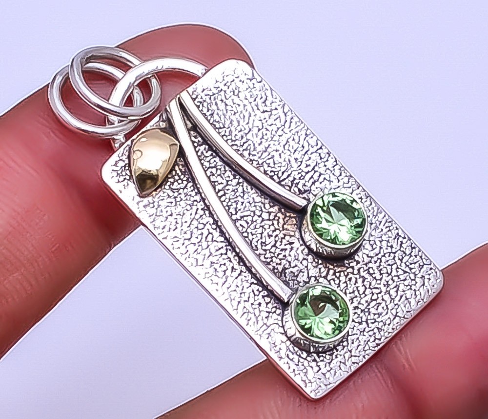 Green Amethyst 925 Sterling Silver Pendant 1.76″ P25813736, Christmas Gift