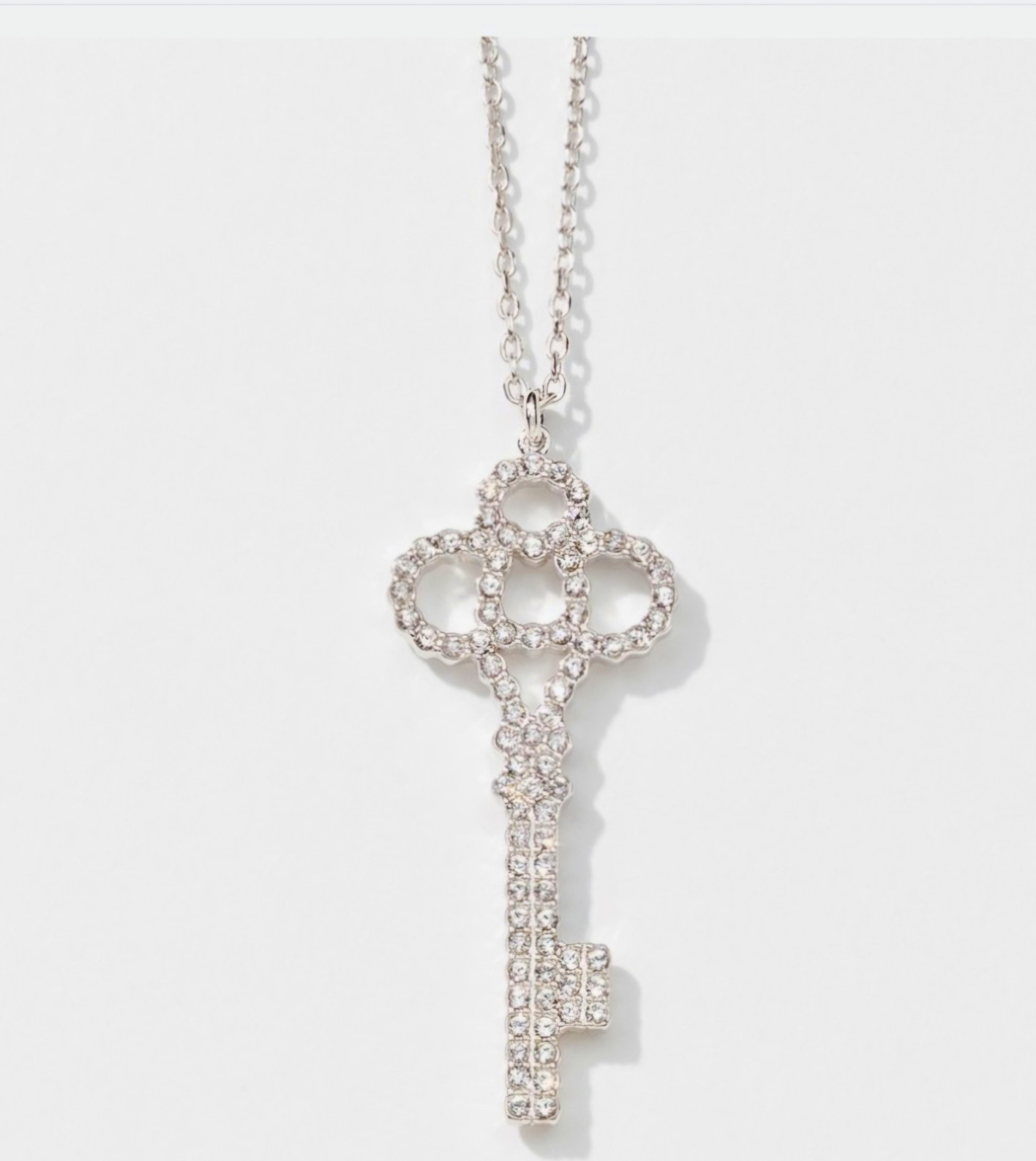 Touchstone Crystal Swarovski Key to Happiness Necklace