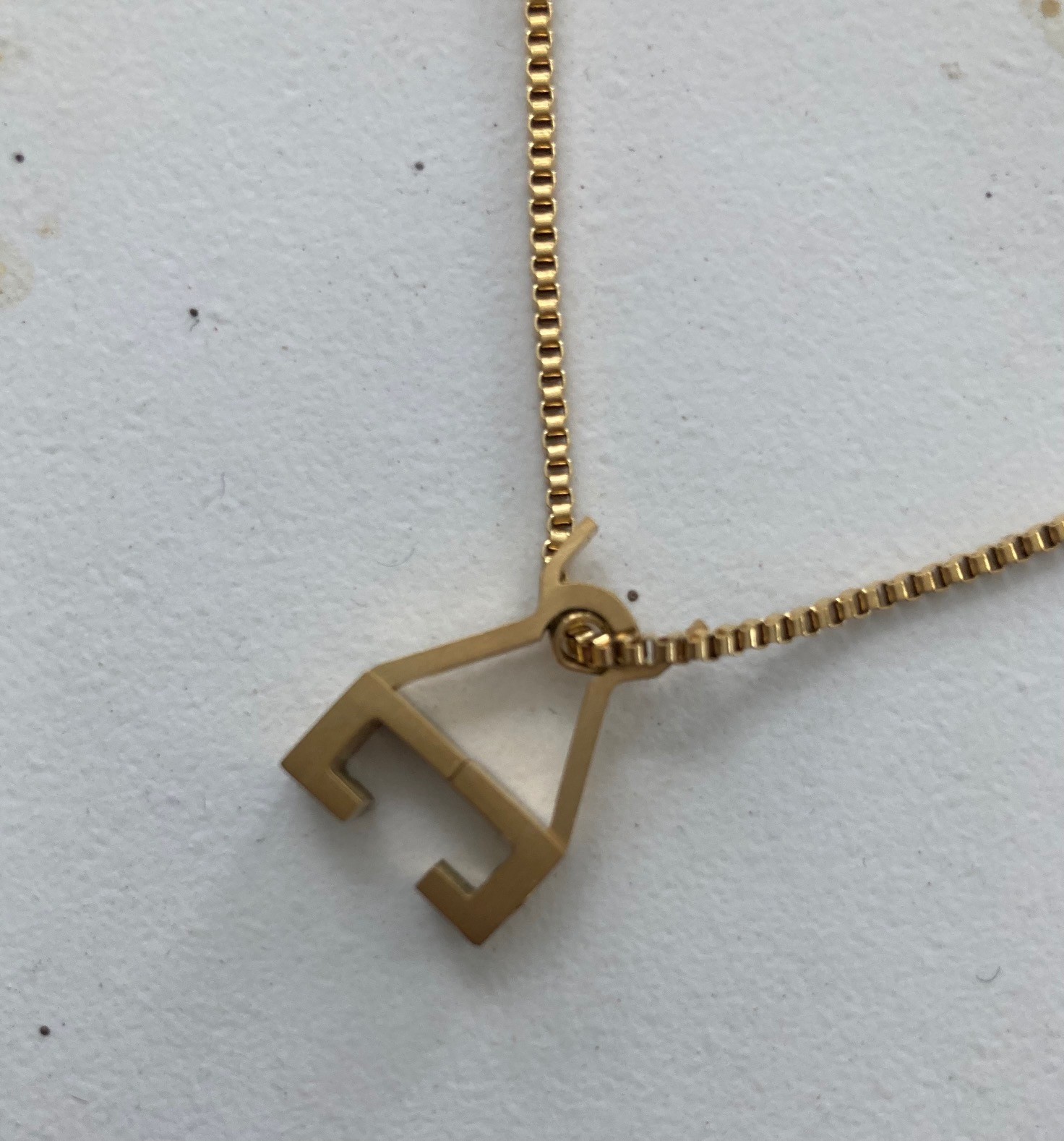 Kinekt Design – Kinektor – Stainless Steel Gold – Ring Clamp Necklace