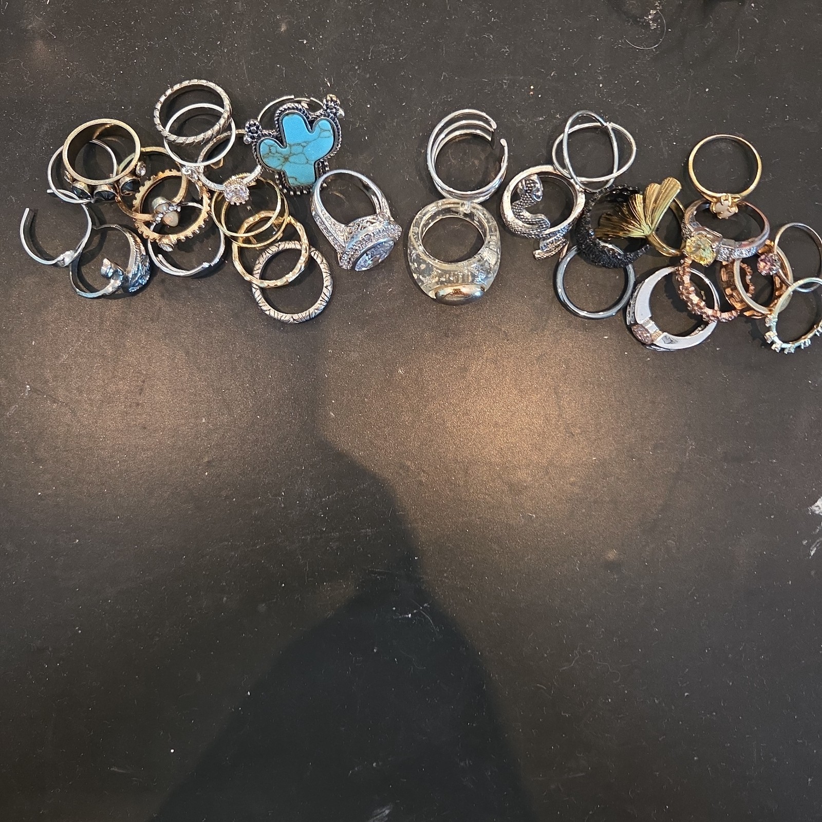 Miscellaneous Rings mixed multicolor Rings Lot of 28 sz 7