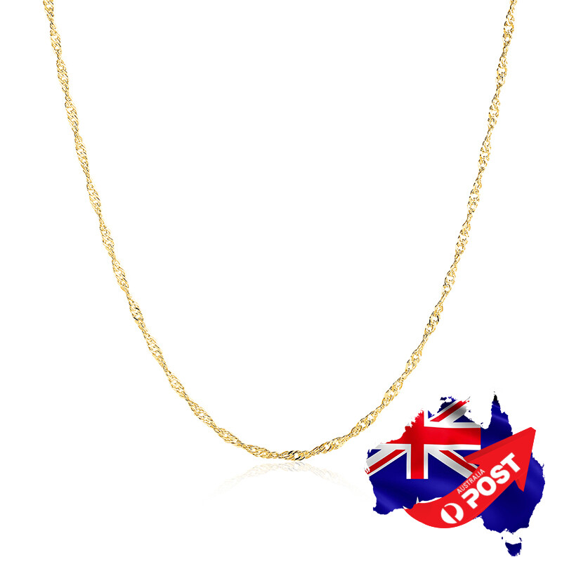 Stunning 18K Rose Gold GP 1.5mm Classic Chain Necklace for Pendants 3 COLORS 18″