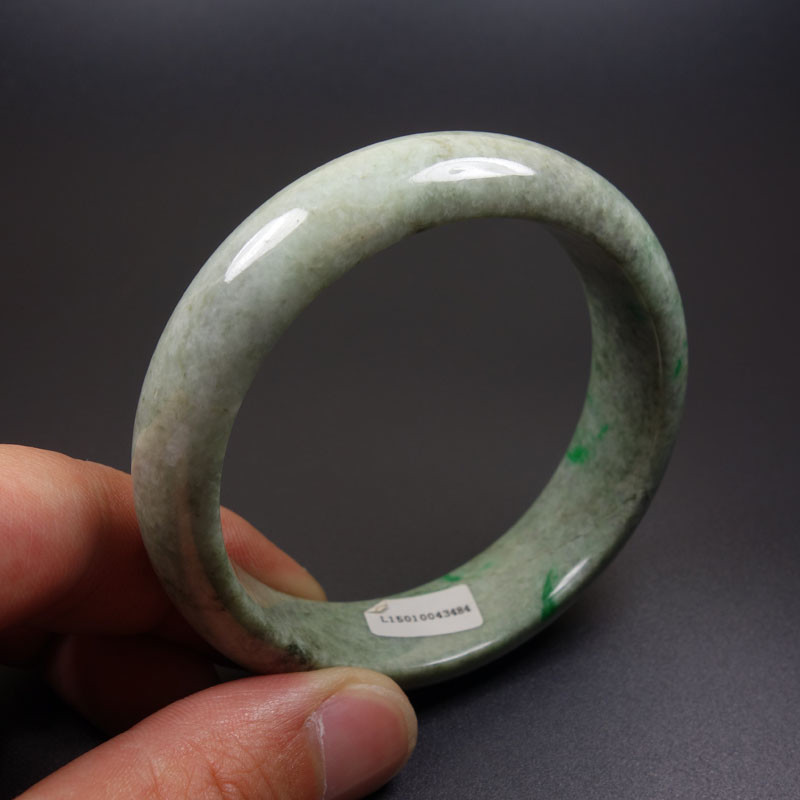 59mm Certified Grade A 100% Natural Green Jadeite Jade Bangle Bracelet Z7021