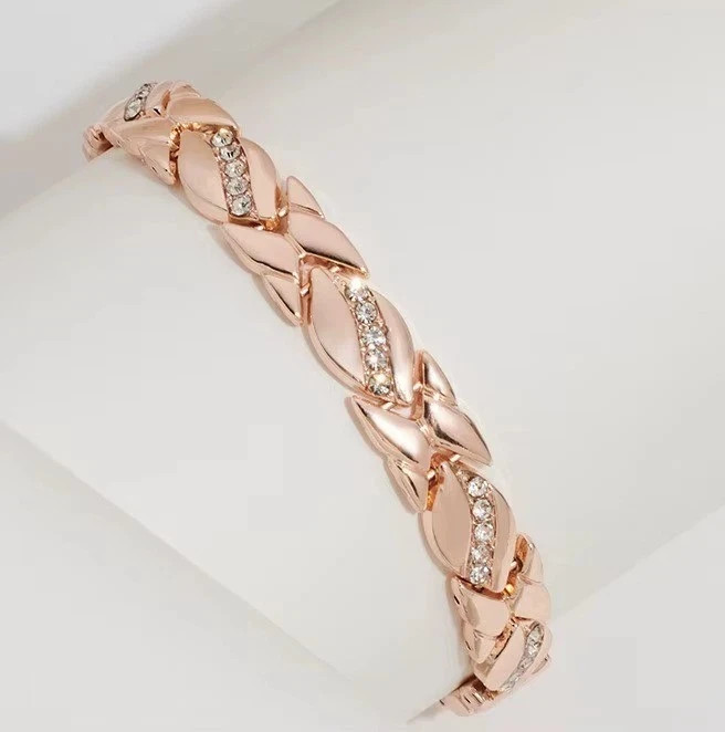 Women’s Magnetic Copper Bracelet 3500 Gauss Magnets Adjustable Sparkling Bangle
