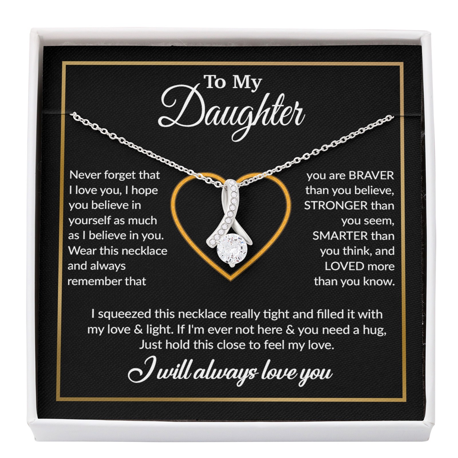 To My Daughter Necklace, Gift For Daughter From Dad, Daughter Father Necklace