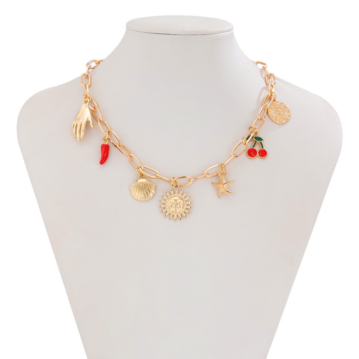 Elegant Lightweight Durable Retro Feminine Beach Starfish Shell Pendant Necklace