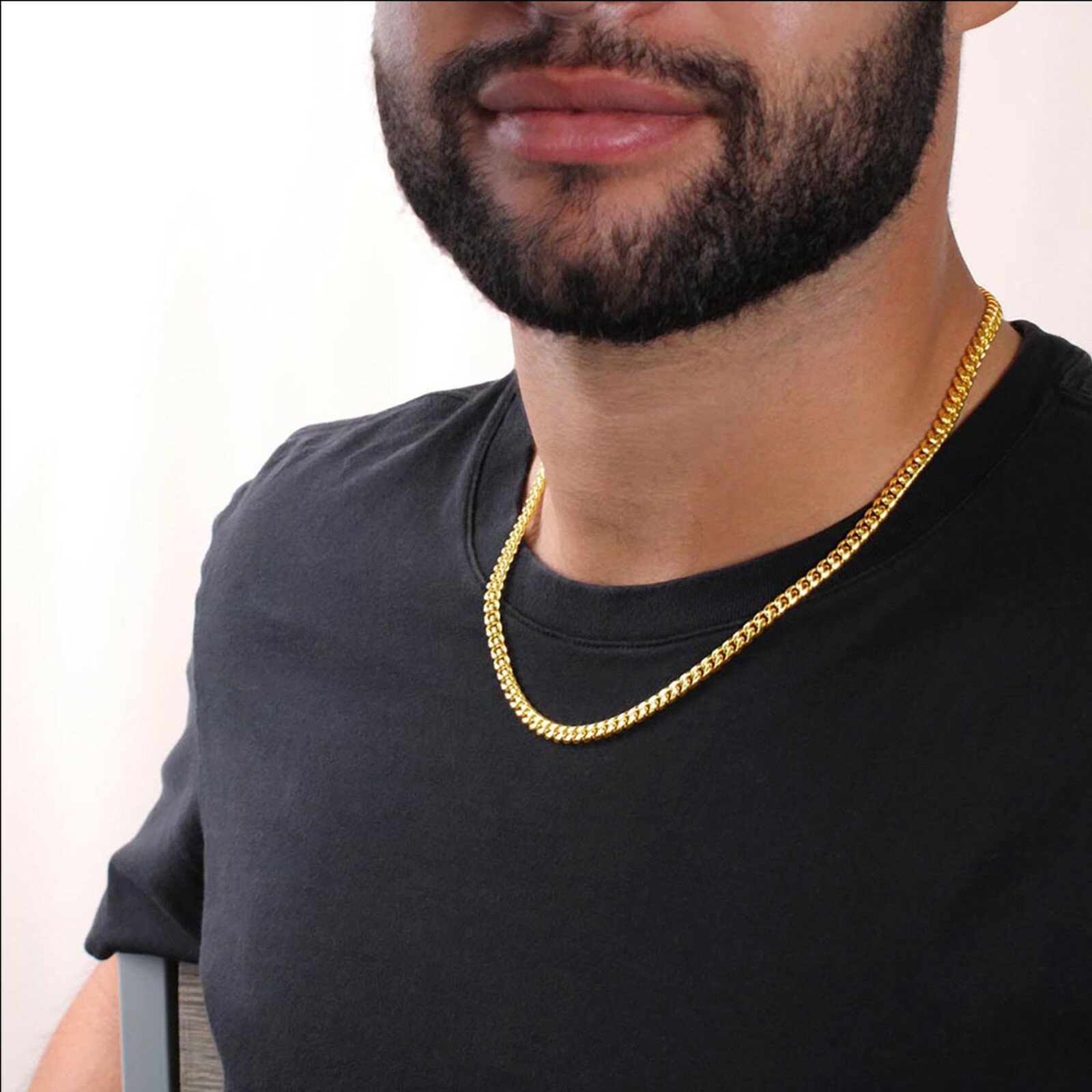 To My Grandson Cuban Link Chain Necklace Birthday Graduation Gifts for Grandson
