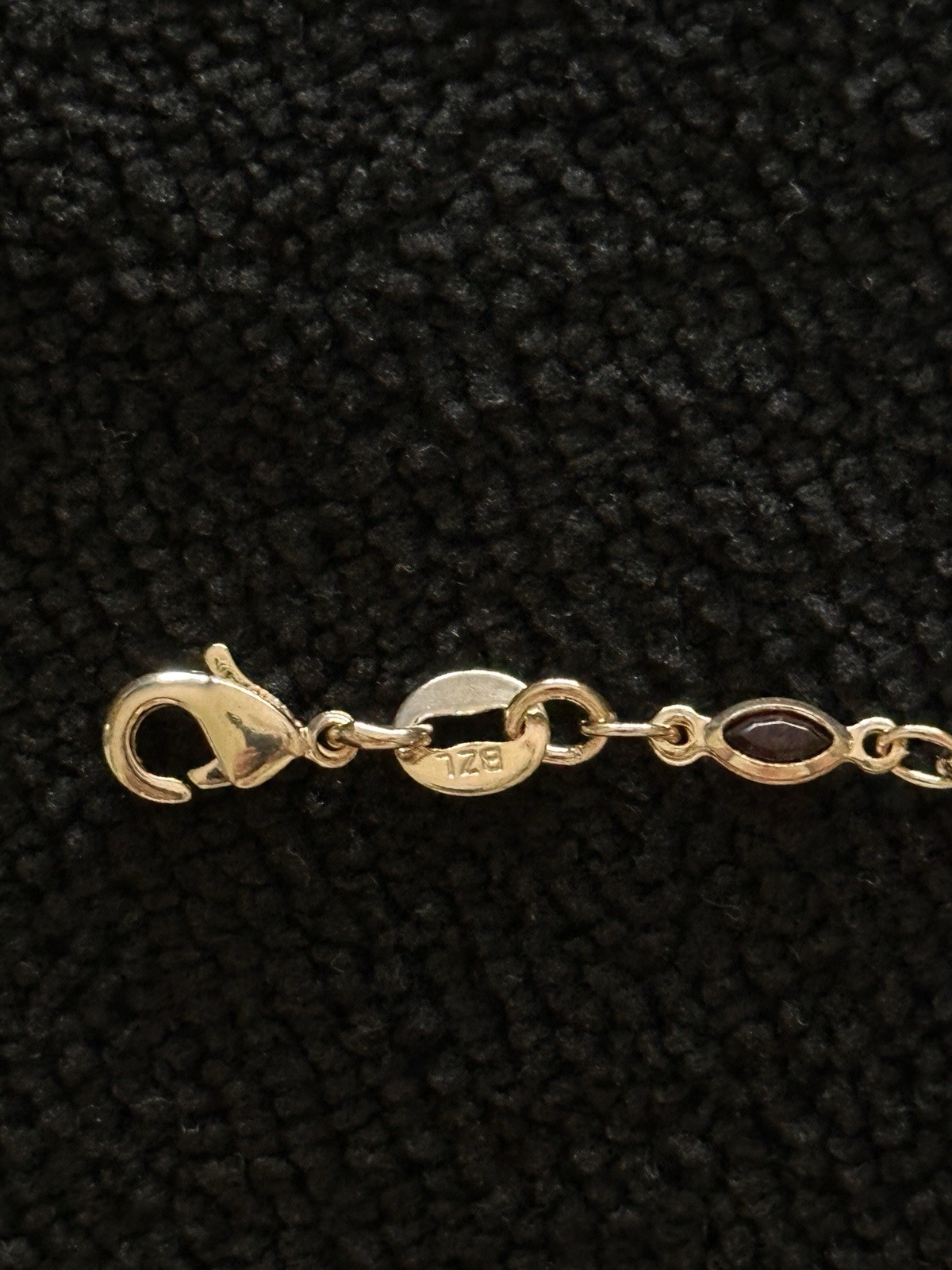 Dainty Oval Jolly 6” Bracelet Jeweled Tones 18k Gold Filled