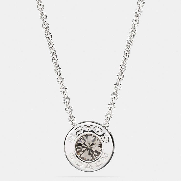 Coach Jewelry Earrings & Necklace Silver Open Circle Designer Set NEW