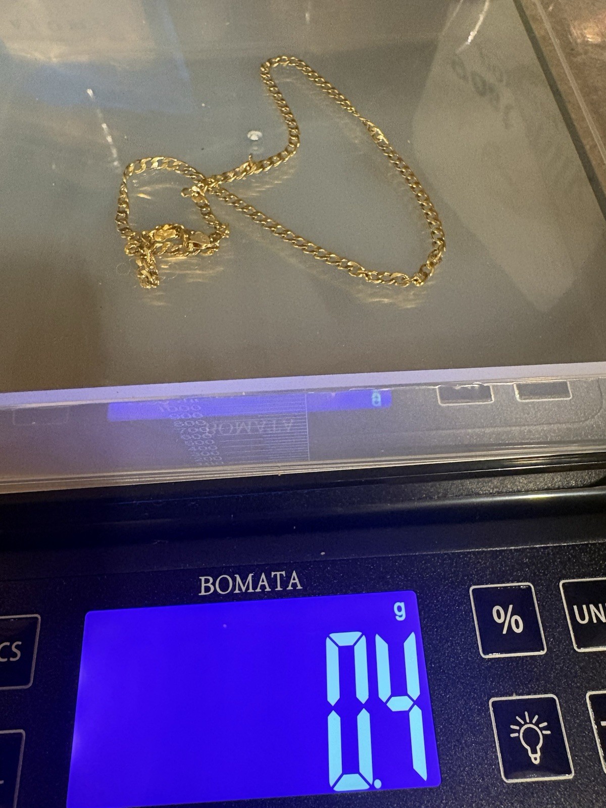 16” Curb Chain in Solid 18k Gold