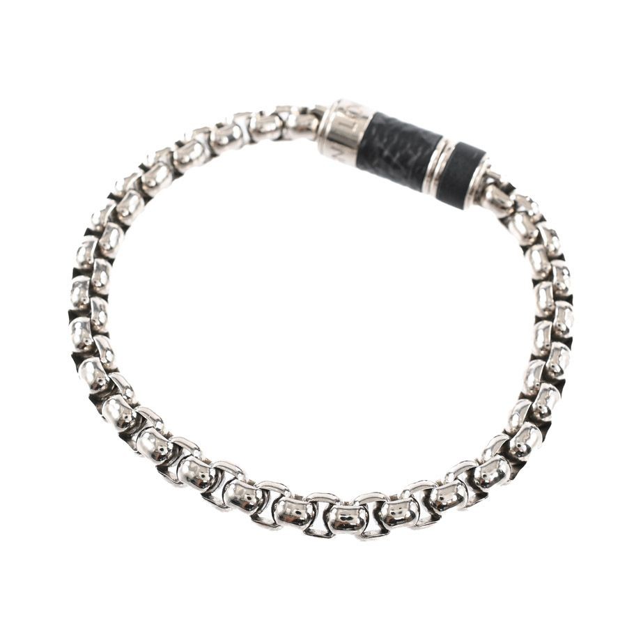 Louis Vuitton Authentic Bracelet Chain Monogram M62592 Color Black Size 19.5cm
