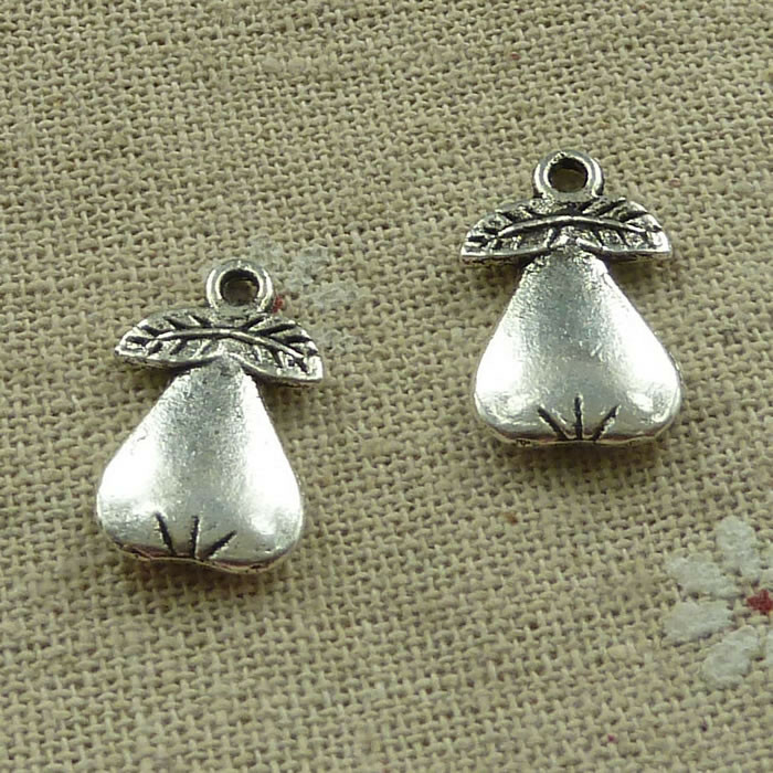 Free Ship 84 pcs tibetan silver Pear charms 20X12mm L-3837