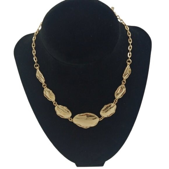 A New Day Necklace Womens Metal Gem Shell Gold Adjustable Costume Jewelry