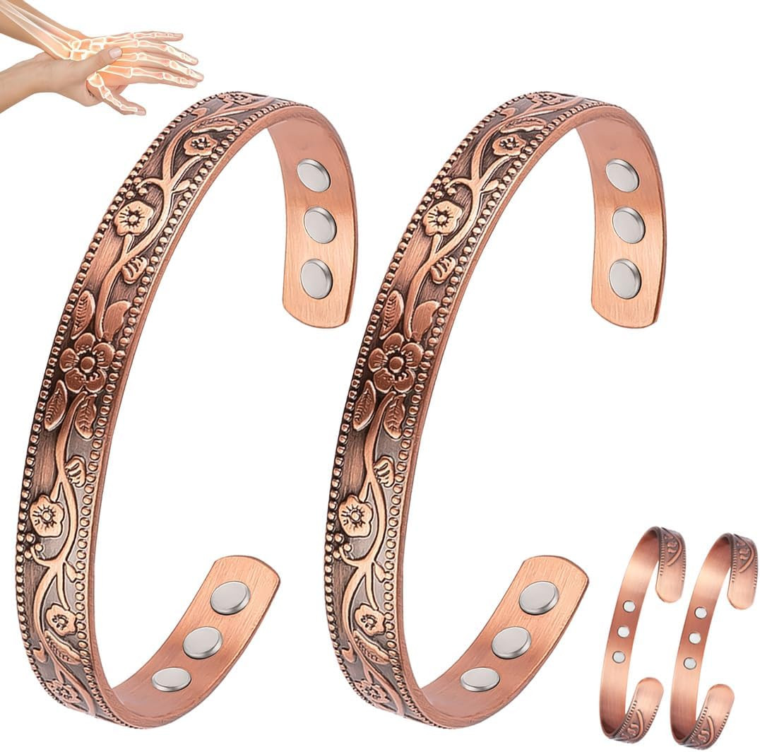 Copper Magnetic Bracelet for Women and Men Ultra Strength Magnets 99.9% Pure Cop