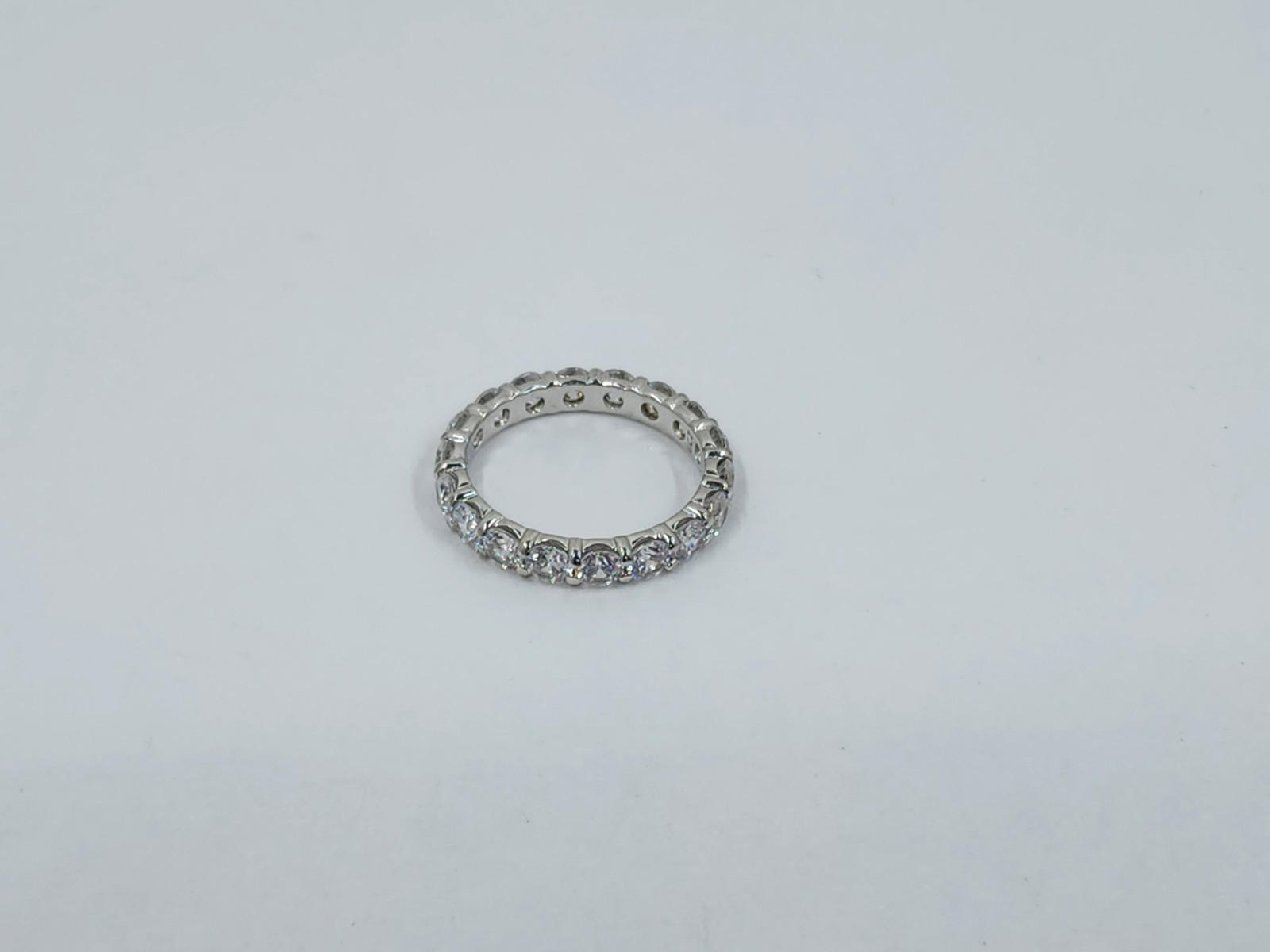 Diamonique 100-Facet Cubic Zirconia Eternity Band Sterling Silver