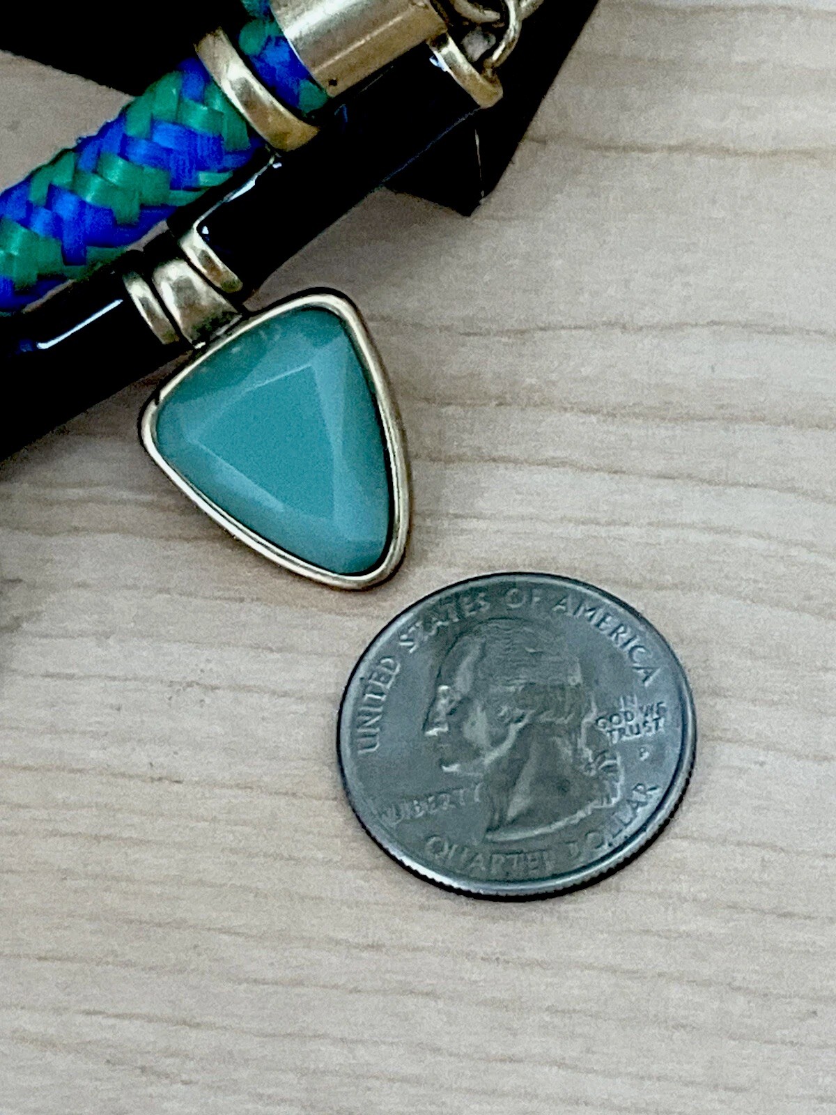 J CREW necklace with green stones_16 in Total length
