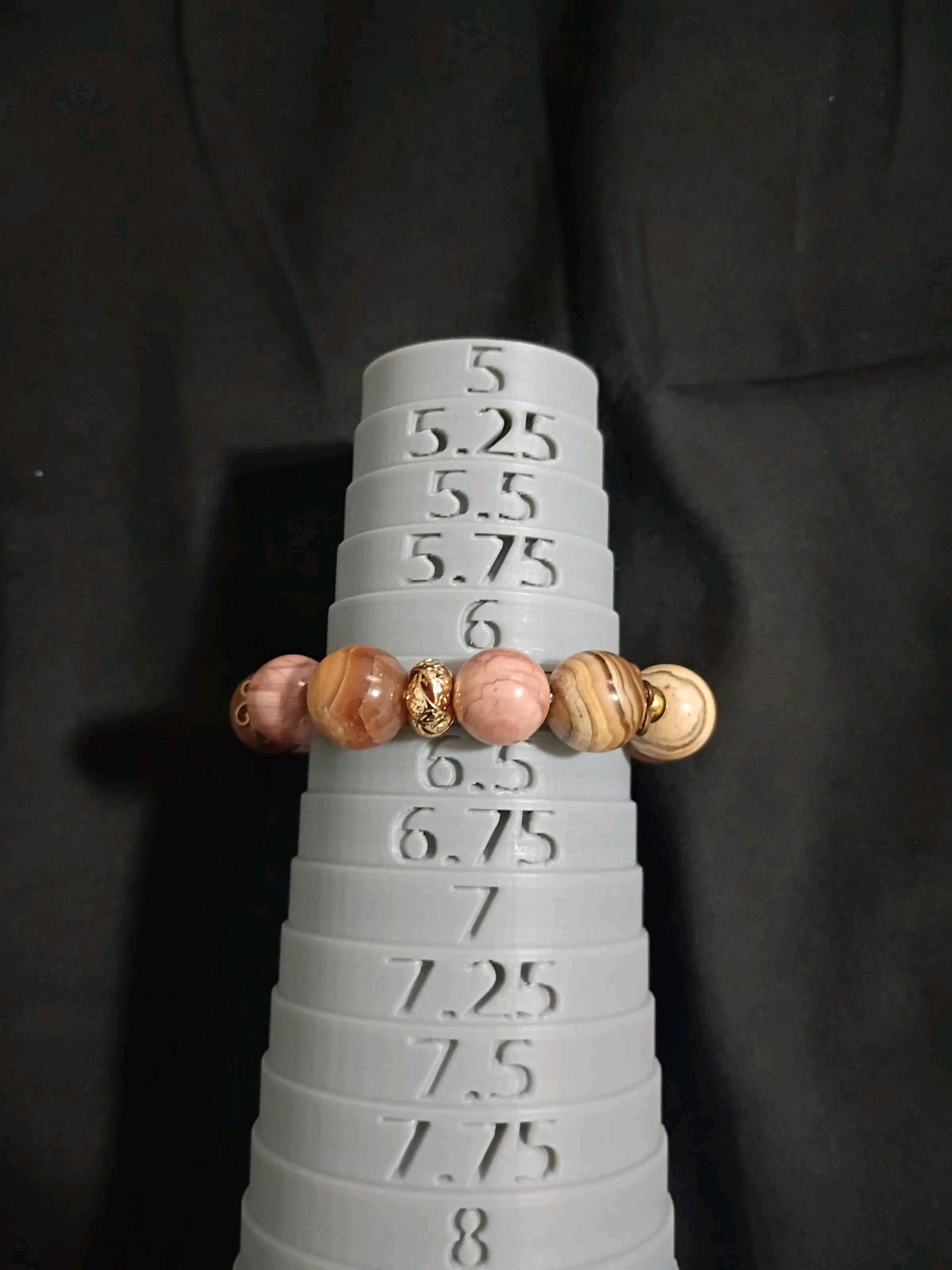 Brown Rhodochrosite Gemstone Bracelet, 6.25 Inch