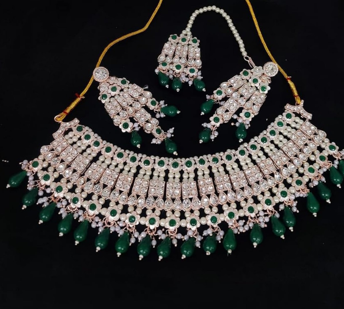 Indian Bollywood Latest Stylish Kundan Choker Necklace Jewellery Set for Women |