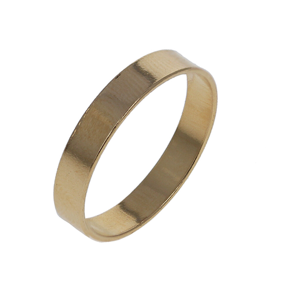 Gold Filled Band, 14k Gold Filled, 3.5mm Flat Band Ring, Gold Band, Unisex Bands