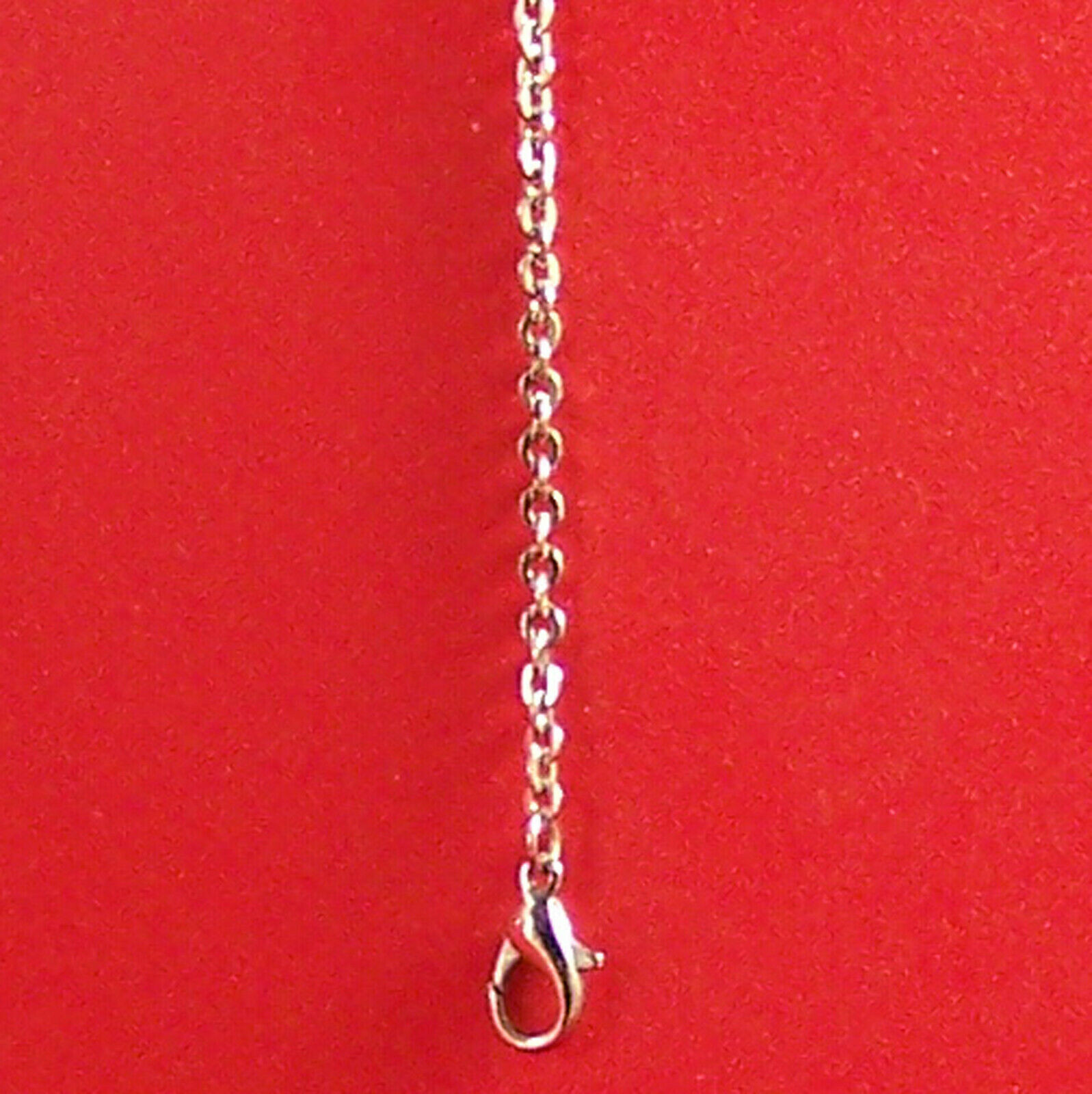 Unique Poinsettia Flower & Heart Pendant Chain Glass Beads 9.5″Inches Long