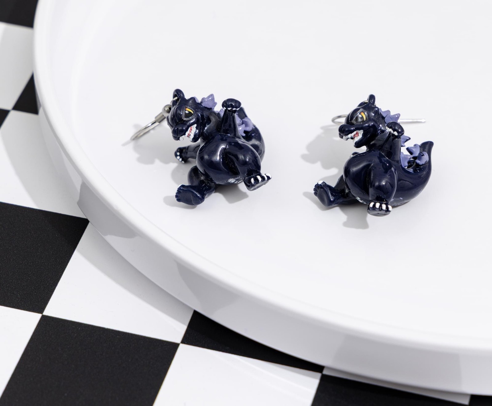 Godzilla Chibi Sculpted Dangle Earrings | 1 Inch