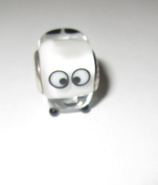 Pandora Square Shaped Murano Glass Cartoon Face Charm