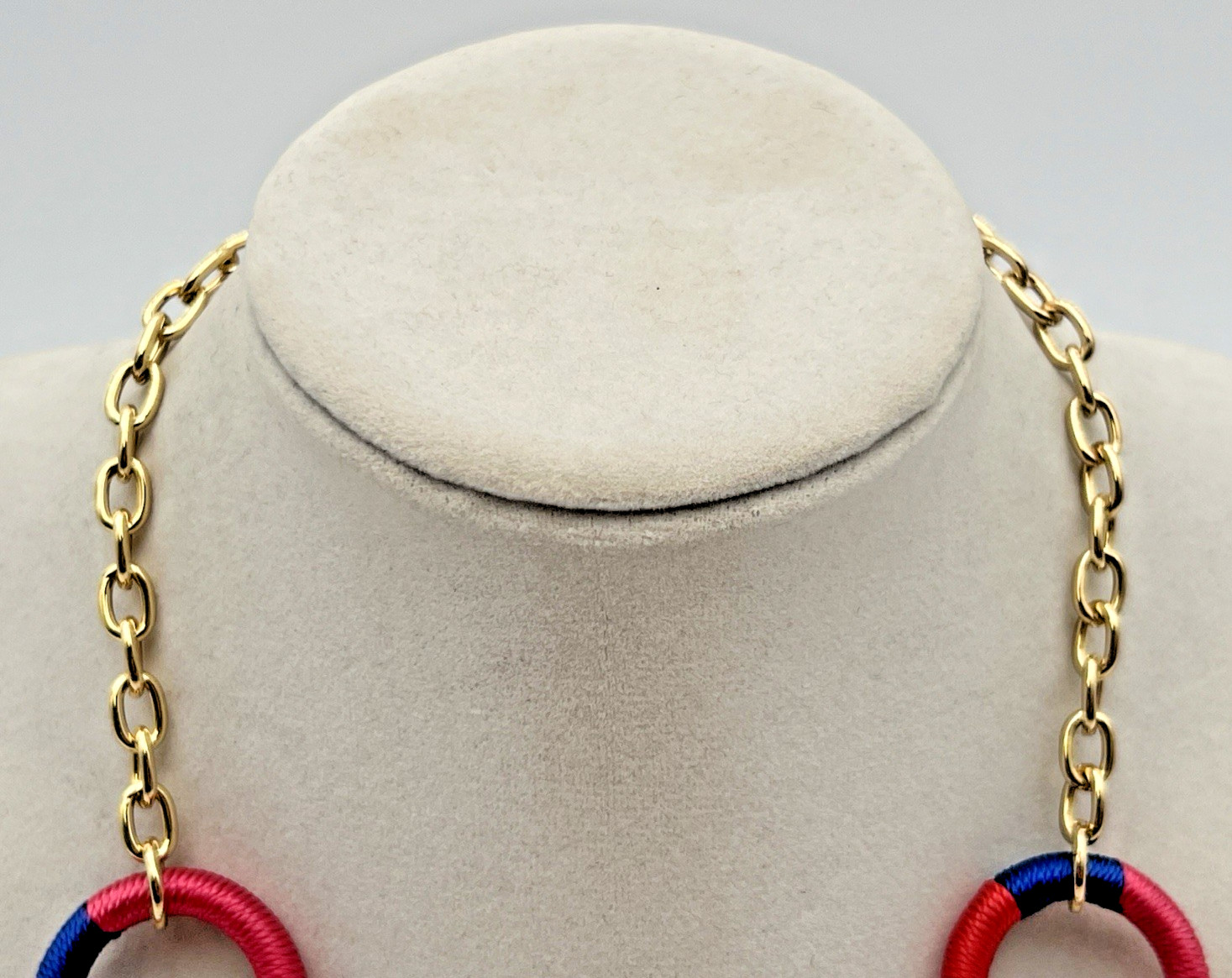 TALBOTS WRAPPED LINKS NECKLACE, BANGLE BRACELET & PIERCED HOOP EARRINGS NWT