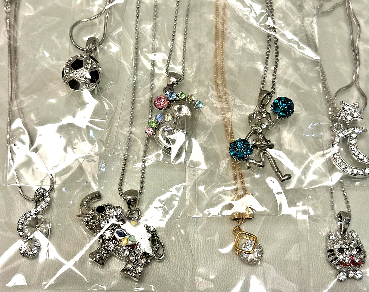 New 20pcs Lot Crystal Charm Pendant Necklaces Jewelry #53 Cameo Heart Turtle