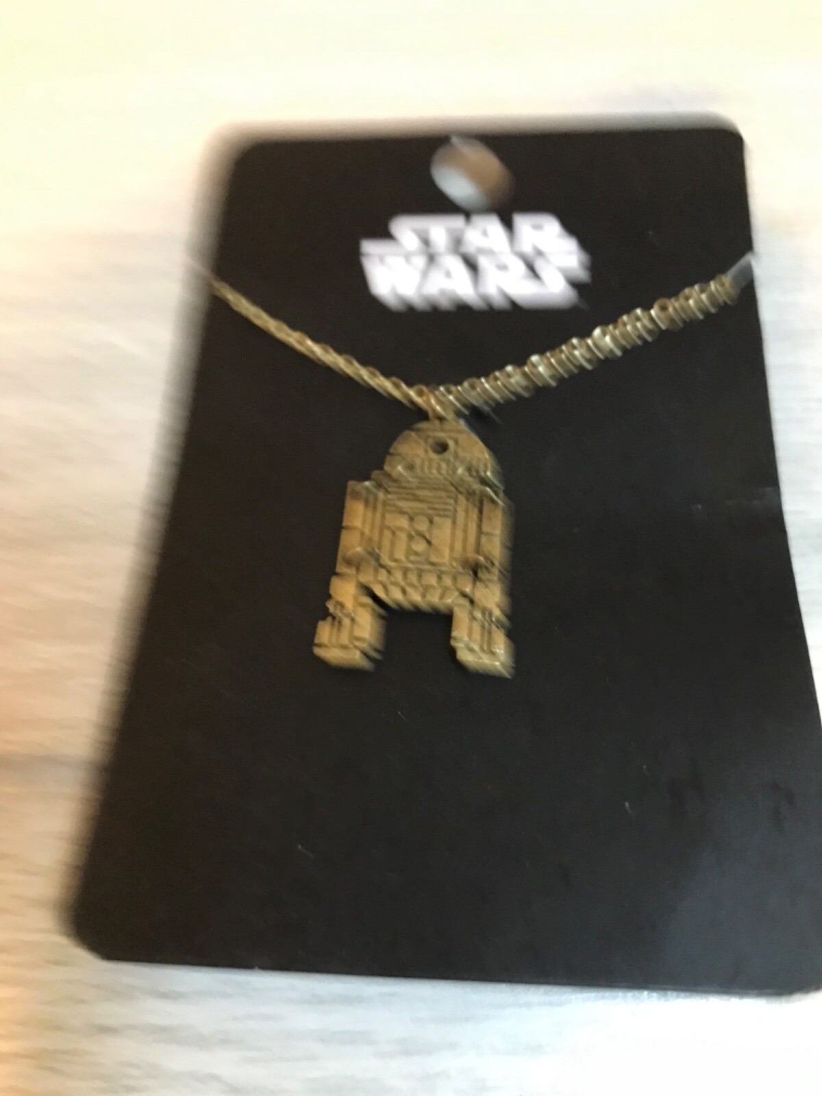 Necklace Teens, R2D2 Charm Antique Gold, Star Wars, Disney, 