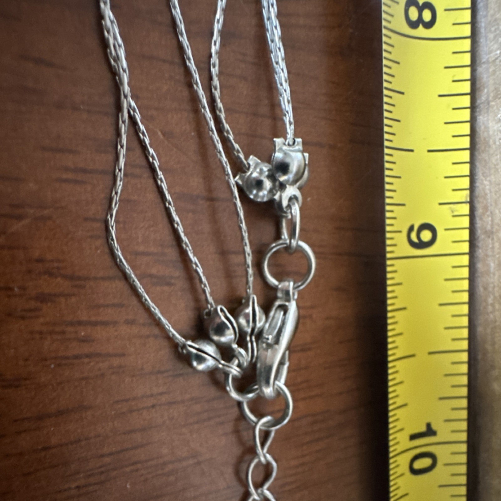 Layered White Beaded Necklace Glass- Chain – Ships free!