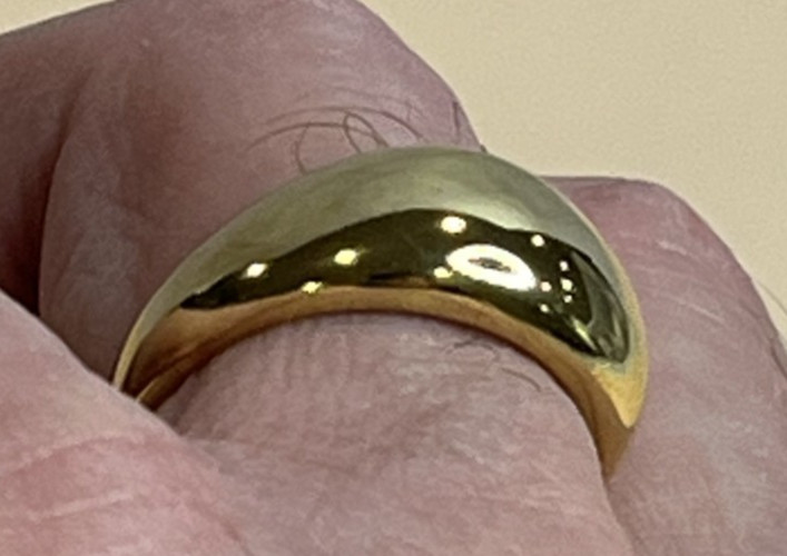 Macy’s New Men’s Stainless Steel Dome Ring 10 mm Wide Polished Band Comfort Fit