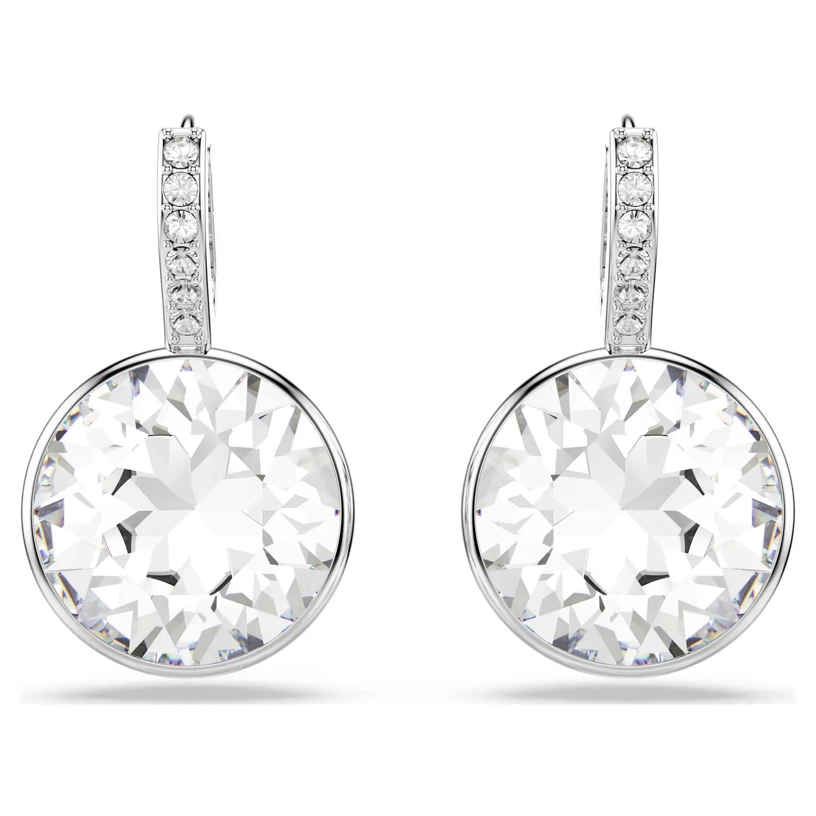 Swarovski Millenia Drop Earrings, Round Cut, White, Rhodium Plated 5731149